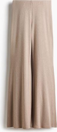 H&M Flared Fine-knit Trousers in Taupe at Nordstrom, Size X-Small