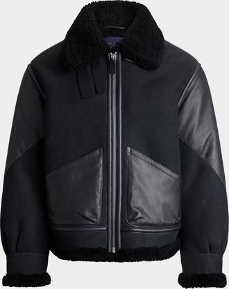 Ralph Lauren Purple Label Men & apos;s Lutton Shearling Aviator Jacket