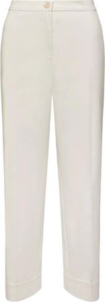 Elena Miro Cropped Trousers, female, White, 5XL, Cropped Folded Trousers