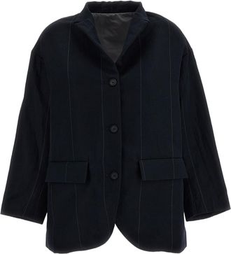 Bergfabel Navy Tailored Single-Breasted Blazer