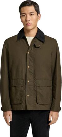 Jack & Jones Bluclint Waxed Jacket - Heren - Zomerjassen - Groen - S - Katoen - Jassen