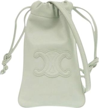 Celine Pre-owned Bucket Bags, female, Green, Size: ONE SIZE Pre-owned Vintage Pouch Shoulder Bag