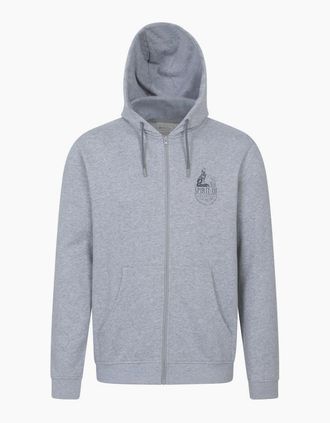 Mountain Warehouse Mens Mountain Warehouse Mens Spirit Of Adventure Full Zip Hoodie - Grey - Size: 34