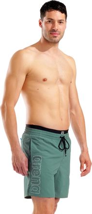 Arena Badeshorts ARENA M ARENA ELASTIC BAND BEACH BOXER, Herren, Gr. M, N-Gr, sage, Obermaterial: 100% Nylon, Badehosen Badeshorts