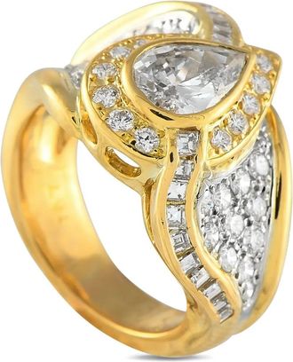 Luxury Bazaar Anello in oro giallo 18 carati con diamanti
