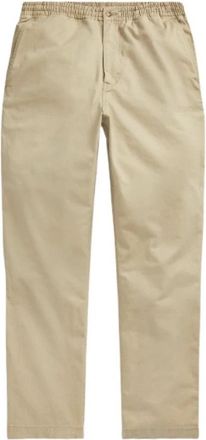 Polo Ralph Lauren Elastische taille Prepster broek - Heren - Straight fit broeken - Beige - M - Katoen - Broeken