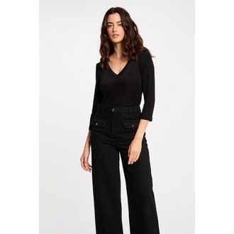 Morgan T-shirt met lange mouwen en V-hals