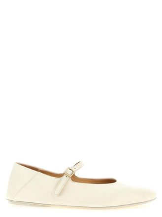 Mars&egrave;ll Beige Solid Strascico Ballet Flats