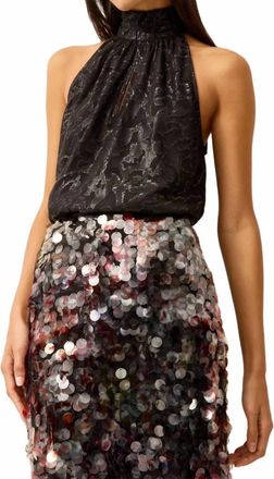 Marie Oliver Goldie Halter Blouse In Black