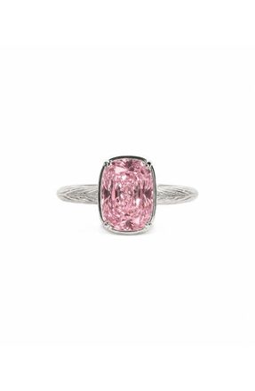 Sterling Forever Sterling Silver Pink Sapphire Ring at Nordstrom, Size 10