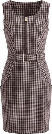 Trussardi Abito a tubino smanicato a quadri - - Dresses - Donna - Nero - S