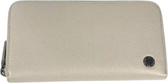 Bulgari Pre-owned Vintage Long wallet (bi-fold) - Dames - Vintage Accessoires - Beige - ONE Size - Leer - Vintage