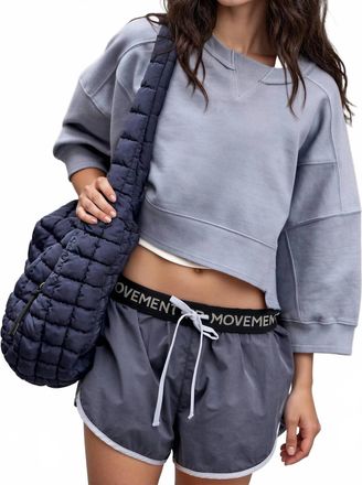 Free People Movement Intercept Pullover Sweatshirt In Blue Ash