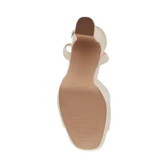 Steve Madden Assured Heeled Sandal Bone Leather ASSU02S1 Womens