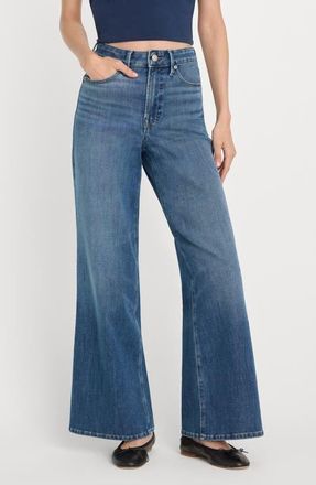 Good American Soft-Tech Good Waist Palazzo Jeans in Indigo1281 at Nordstrom, Size 16