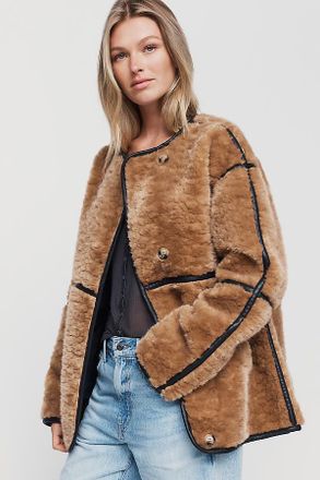 Blank NYC City Lights Faux Sherpa Fleece Jacket