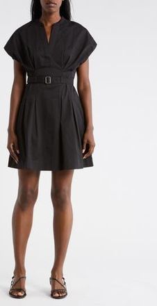 Ellen Tracy Stretch Twill V-Neck Dress in Black at Nordstrom Rack, Size X-Small