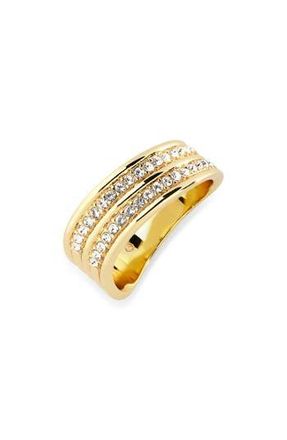 Covet Pavé Crystal Band Ring in Gold at Nordstrom Rack, Size 5