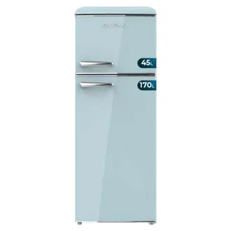 Cecotec Cecotec Frigor&iacute;fico 2 Puertas Retro De 215 L Bolero Coolmarket 2d Origin 215 Blue E. Altura 148,2 Cm Y 55,2 Cm De Ancho, Luz, Tirador Cromado, Bandeja
