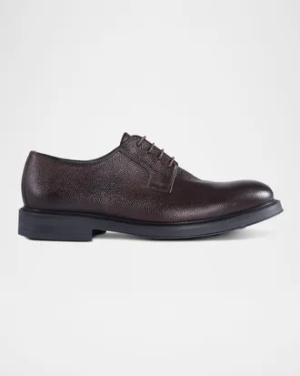 Paul Stuart Mens Michael Pebbled Leather Derby Shoes