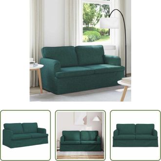 vidaXL Divano modulare - Divano Verde Scuro 142 x 80 x 85 cm Tessuto