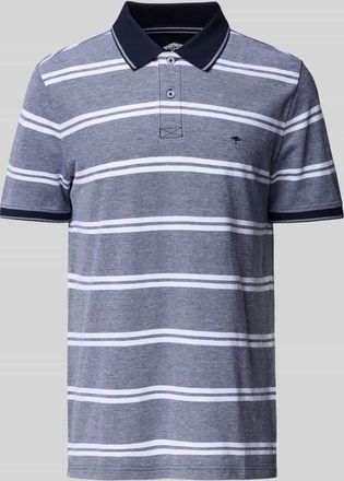 Fynch-Hatton Fynch-Hatton Regular Fit Poloshirt mit Label-Stitching in Marine, Größe 3XL