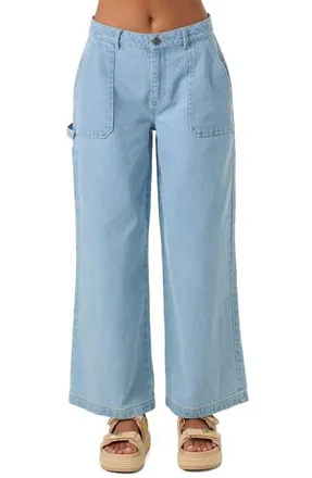 O'Neill Chandler Wide Leg Jeans in Indigo at Nordstrom, Size 27