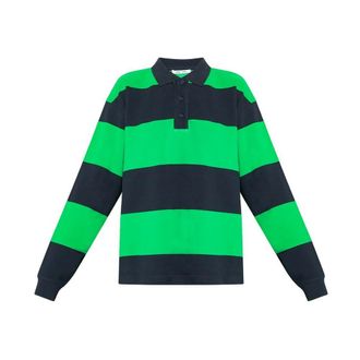 Sams&oslash;e & Sams&oslash;e Odetta striped polo shirt,Green female, Sizes: L, M, S, XS
