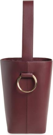 Victoria Beckham Dia Leather Bucket Bag in Burgundy at Nordstrom