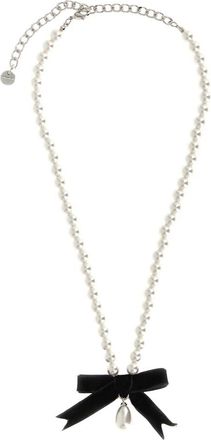 Self Portrait Zwarte Strik Parelsieraad - Dames - Kettingen - Veelkleurig - ONE Size - Accessoires