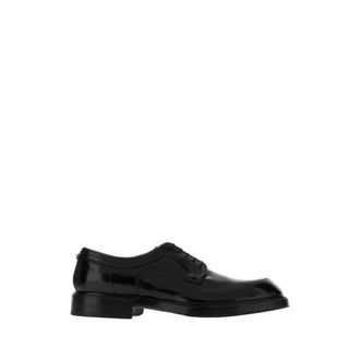 Dolce & Gabbana Lace-Up Derby Schoenen - Heren - Veterschoenen - Zwart - 43 1/2 EU - Leer - Schoenen