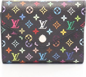 Louis Vuitton Black Multi-Color Coated Canvas Pvc Monogram Multicolore Wallet (Tri-Fold) (Pre-Owned)