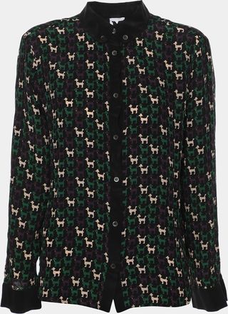 M Missoni Multicolor Silk Long Sleeve Shirt