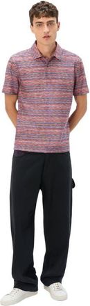 Missoni Short Sleeve Polo In Flame Jersey in Red & Blue at Nordstrom, Size X-Large