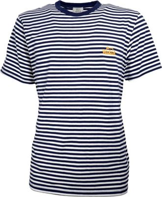 Woolrich Zacht en Comfortabel Gestreept T-shirt - Dames - T-shirts - Blauw - M - Katoen - Tops