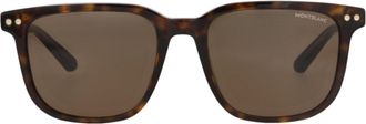 Montblanc Square-Frame Recycled Acetate Sunglasses