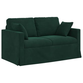 vidaXL Sof&aacute; Verde Oscuro 138 X 78 X 80 Cm Terciopelo Vidaxl