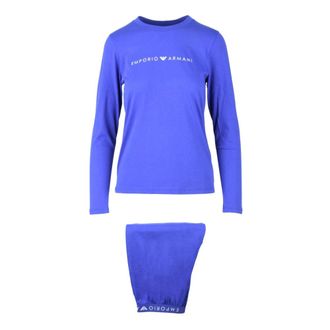 Emporio Armani Dames, Nachtkleding & Lounge, Blauw, Maat: XS Katoen