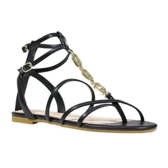 Liu Jo Sandy 09 Sandal - female - Liu Jo - Flat Sandals - Black - 4 UK - Shoes