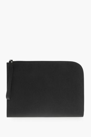 Valextra Saffiano Leather Clutch With Zip Closure Valextra