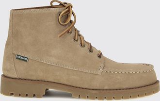 Sebago Parker Suede Lace-Up Ankle Boots with Raised Seam Toe