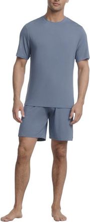 Eberjey Henry Stretch Tencel Modal Short Pajamas in Slate Blue at Nordstrom, Size X-Large