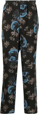 Undercover Straight Trousers, male, Multicolor, L, Palm Tree Print Straight Leg Trousers