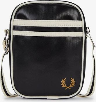 Fred Perry Mens Fred Perry Classic Small Side Bag - Black/Ecru D57 - Size: ONE size