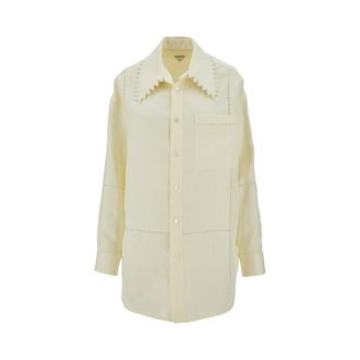 Bottega Veneta Double collar linen shirt Woman 38