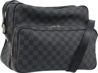 Louis Vuitton Pre-owned Damier Graphite Shoulder Bag - Dames - Vintage Schoudertas - Grijs - ONE Size - Leer - Vintage