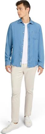 Onia Denim Chambray Long Sleeve Shirt in Medium Chambray at Nordstrom, Size X-Large