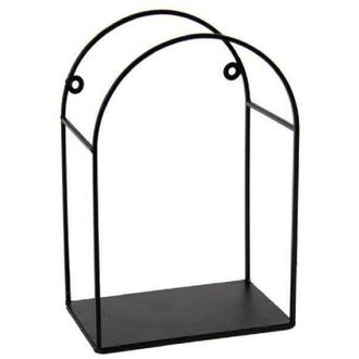 Trade Shop Trade Shop - Mensola Bacheca Da Parete Metallo Nero 17x10x25cm Serie Industrial Arco 822292