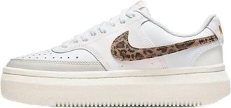 Nike Womens Court Vision Alta Sneakers In Leopard/white/brown