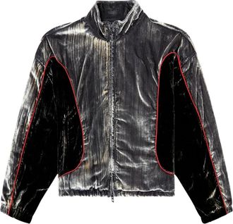 Diesel Hoodies & sweatvesten, Dames, Grijs, M, Sweatshirt met ritssluiting